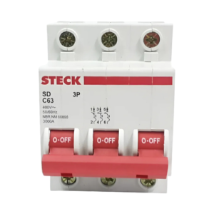 Disjuntor Steck Tripolar 63a Curva C Sdd63c63