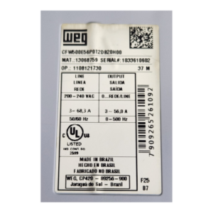 Inversor de Frequência 20CV 240V 56A 500HZ WEG CFW500 - Imagem 5